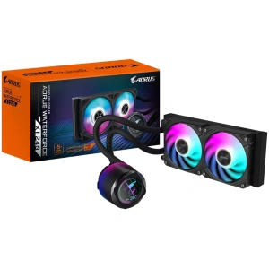 ENFRIAMIENTO LIQUIDO GIGABYTE AORUS WATERFORCE X AWX II 240 VENTILADOR ARGB VISTA DE BODE LCD NEGRO
