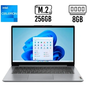 LAPTOP LENOVO IDEAPAD 1 14IGL7 14 CELERON N4020 8GB 256GB SSD WINDOWS 11 HOME INGLES GRIS 82V6005EIN