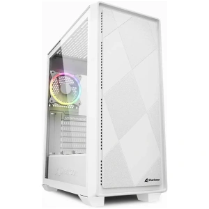 CASE SHARKOON VS8 RGB MEDIA TORRE ATX PANEL LATERAL DE VIDRIO TEMPLADO 3 VENTILADORES FRONTAL Y 1 VENTILADOR POSTERIOR RGB BLANCO 4044951039098