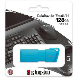 MEMORIA USB 128GB 3.2 KINGSTON DT EXODIA M NEON AZUL KC-U2L128-7LB