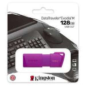 MEMORIA USB 128GB 3.2 KINGSTON DT EXODIA M NEON PURPURA KC-U2L128-7LP