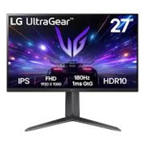 MONITOR 27' GAMING LG ULTRAGEAR FHD IPS 1920 x1080 180Hz 1MS NEGRO 27GS65F-B