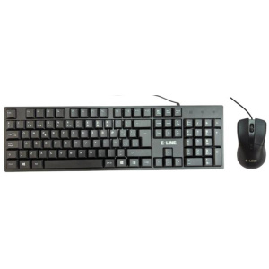 TECLADO Y MOUSE E-LINE USB BLACK