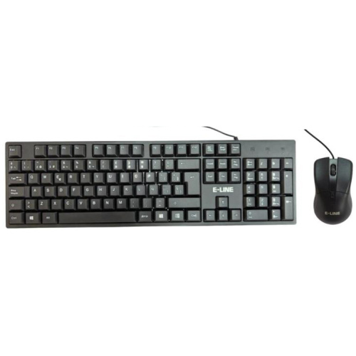 TECLADO Y MOUSE E-LINE USB BLACK
